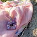 Collana con pendente quadrato in resina - Margherita Africana Viola