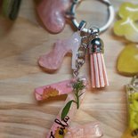Portachiavi Personalizzato Con Iniziale Rosa, A Forma Di Fiocco Di Neve Con Paillettes, In Resina, Per Donne E Ragazze - 2