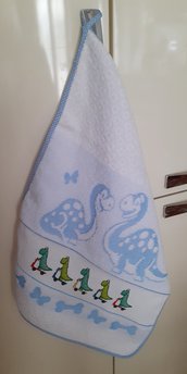 asciugamano bimbo dinosauri