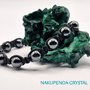 BRACCIALE TIBETANO SHAMBALLA con pietre naturali ematite da 8 mm. Uomo,  donna, unisex,  regolabile. Mod. 2