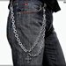 Catena  per pantaloni e jeans, catena tripla in alluminio con ciondolo croce celtica, cm.55 perfetta come regalo