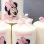 Bomboniera battesimo bimba candela Minnie personalizzabile segnaposto 