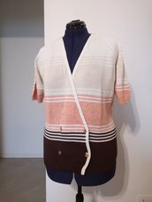 Maglione stile doppio petto con colori gradient L-XL
