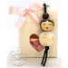 Portachiavi bambolina in legno per Comunione/Cresima, compleanno