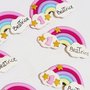  Bomboniera magnete arcobaleno primo compleanno bimba segnaposto fimo personalizzabile con nome unicorno piedini orsetto angelo