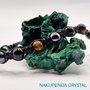 BRACCIALE TIBETANO SHAMBALLA con pietre naturali, tormalina nera, ematite, occhi di tigre da 8 mm. Uomo,  donna,  unisex, regolabile, personalizzato. Mod. 2