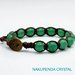 BRACCIALE TIBETANO SHAMBALLA con pietre naturali, avventurina da 8 mm. Uomo,  donna,  unisex,  regolabile,  personalizzato. 