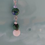 Michooyel Orecchini in agata di muschio naturale per donna Orecchini in argento sterling 925 con pietra preziosa di agata acquatica Regalo di gioielli