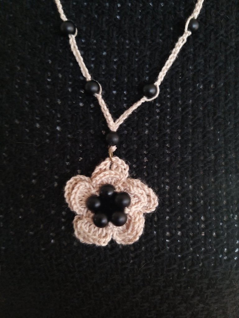 Collana Fatta A Mano Con Perline Di Spinello Nero Naturale E - Foto 8