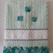Coppia asciugamano da bagno + ospite in tessuto di spugna, con bordure e applicazioni 🌸🌸🌸 all'uncinetto in filo di cotone verde smeraldo 💎 sfumato.