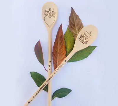 Cucchiaio Di Legno Personalizzato Con Incisione – Idea Regalo Unica Con Nome O Testo A Scelta