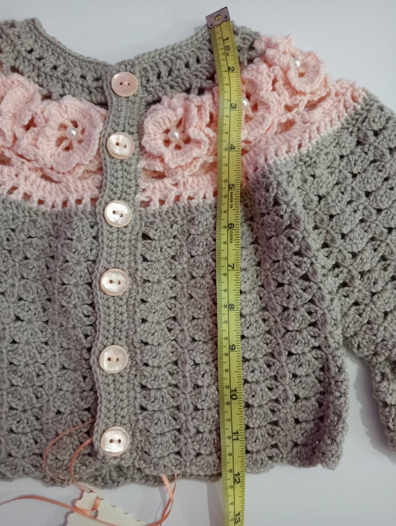 Cardigan Bambina Lavorato A Maglia Rosa Medio - Maniche Lunghe, Scollo A V - Taglia 116 (5-6 Anni) - Misto Lana E Alpaca
