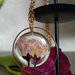Collana con pendente in resina con fiori di Begonia essiccati - CIRCULAR HARMONY- 
