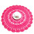 Centrino fucsia rotondo ad uncinetto in cotone 42 cm - 21CN