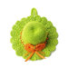 Cappellino puntaspilli verde e arancione ad uncinetto in cotone 12.5 cm - 25PN