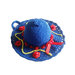 Cappellino puntaspilli blu elettrico ad uncinetto in cotone 13 cm - 11PN