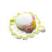 Cappellino puntaspilli bianco e giallo ad uncinetto in cotone 11.5 cm - 7PN