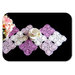 Centrino bianco lilla e violetto ad uncinetto in cotone 90x30 cm - 35CN