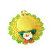 Cappellino puntaspilli giallo con fiori ad uncinetto in cotone 11 cm - 32PN