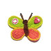 Farfalle colorate ad uncinetto in cotone per applicazioni - 3 PEZZI - 3PLC