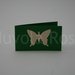 Bigliettino bomboniera verde con farfalla