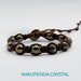 BRACCIALE TIBETANO SHAMBALLA con pietre naturali, pirite da 8 mm. Uomo,  donna,  unisex,  regolabile,  personalizzabile,. Mod. 2