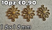 10 connettore fiore pendente  charms bronzo ciondolo 