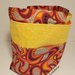 Organizer da borsa/cestino in stoffa disegni cachemire e gialla con maniglie e tasche