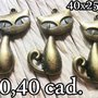 3 gatti maxi charms ciondolo pendente bronzo