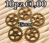 10 ingranaggi bronzo steampunk charm ciondoli