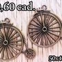 1 bici antica max ciondolo pendente charms bronzo