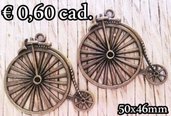 1 bici antica max ciondolo pendente charms bronzo