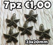 7 stella marina ciondolo charms bronzo mare 