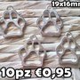 10 orme cane gatto animale charms argento ciondolo pendente