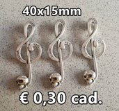 1 nota musicale con teschio argento tibetano charms ciondolo