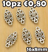 10 connettori argento tibetano charms ciondoli