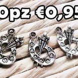 100 Pz Argento Tibetano Charms Modello misto Argento Tibetano Pendenti