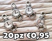 20 orologi argento tibetano charms