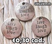 1 medaglia live laugh love 