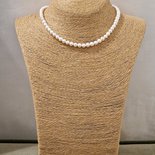 Collana Girocollo Con Perle Simulate Grandi - Elegante Gioiello Donna Per Sposa E Festa - Vari Colori
