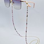Collana con rondelle di pietre semipreziose,montata con filo placcato