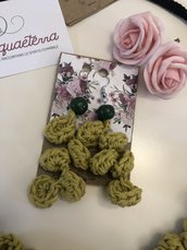 Orecchini Mimosa tecnica crochet