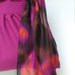 Borsa donna a spalla in tessuto rosa viola fuxia con foulard di seta