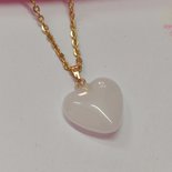 WOWORAMA Collana da donna a forma di cuore dorato con ciondolo a forma