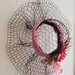 Ghirlanda decorativa, cappello decorativo, fuoriporta, decorazione da parete, rete polli, rosa