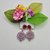 Orecchini pendenti con rosa glicine, orecchini con fiore, orecchini floreali, regalo per lei, regalo per la mamma, orecchini primaverili