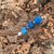 spillone con pietra d'agata colore blu