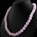 Parure collana bracciale e orecchini in autentico quarzo rosa da 8 mm pietre dure naturali chakra cristalloterapia