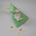 Bomboniera portaconfetti con coniglietto origami per nascita e battesimo