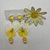 ORECCHINI PENDENTI con viola del pensiero bicolore gialla, orecchini gialli, orecchini floreali, con fiori, primavera, primaverili A